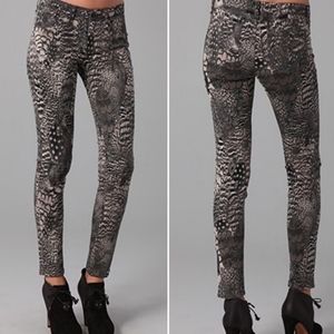Rag and Bone feather print skinny Jeans